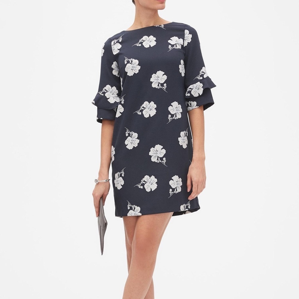 Banana Republic Factory Floral Print Shift Dress